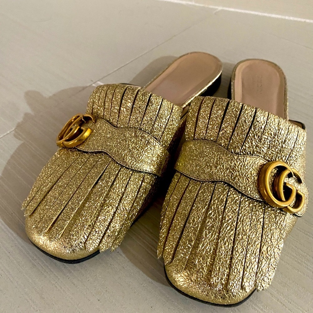 Gucci mules gold color 39
